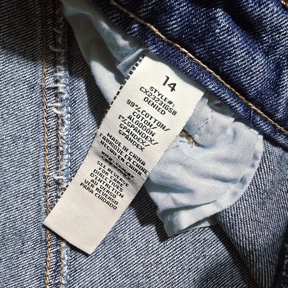 A Beautiful Soul “The Iconic” Distressed Jeans Size 14 Button Fly Light Wash - Picture 8 of 8